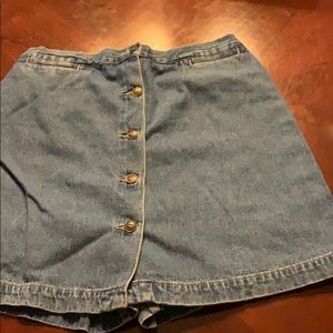 Blue jean skort